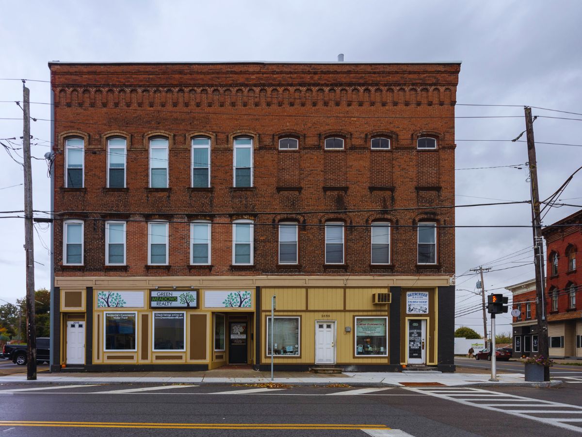 Buildings at Brutus and Seneca Street downtown, Weedsport, NY