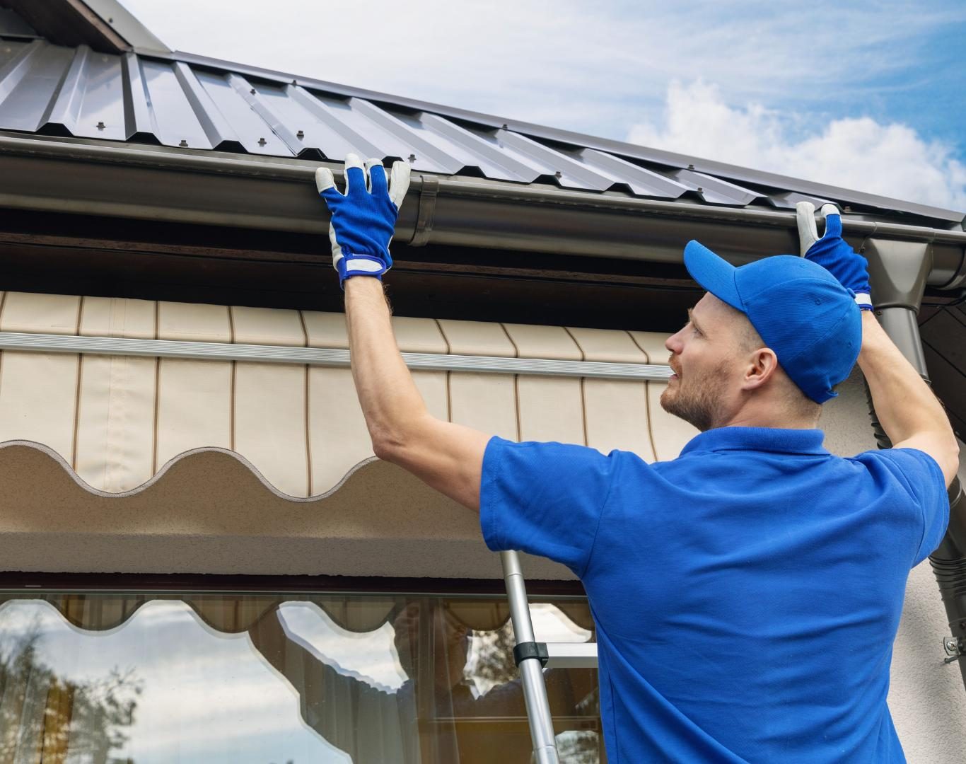 Seamless gutter installation in Weedsport, NY on a residential roofline